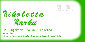 nikoletta marku business card